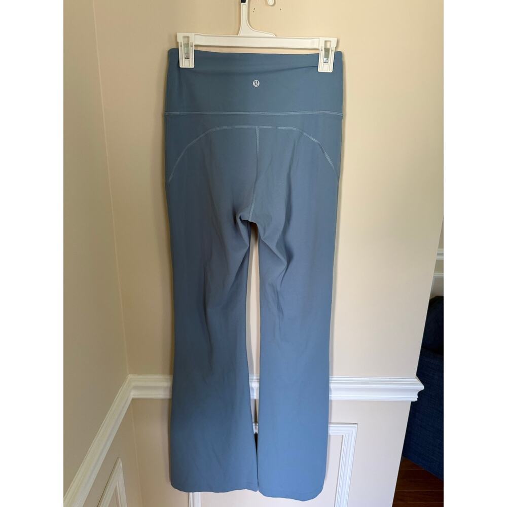 Lululemon | Utility Blue Groove Super High Rise Flared Pants Nulu Activewear- 8 - Picture 6 of 11